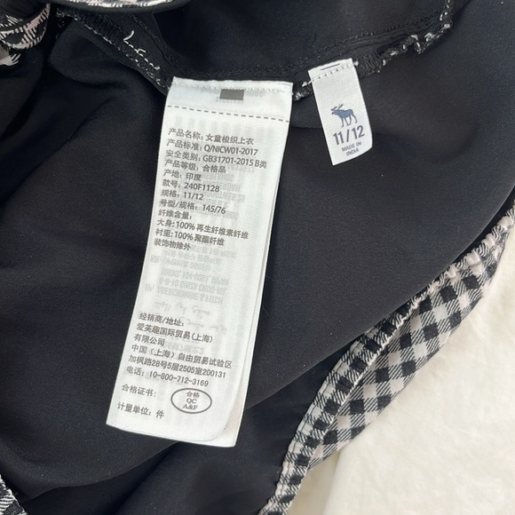 Abercrombie Kids Gingham Tie Front Tank Top - Picture 3 of 3